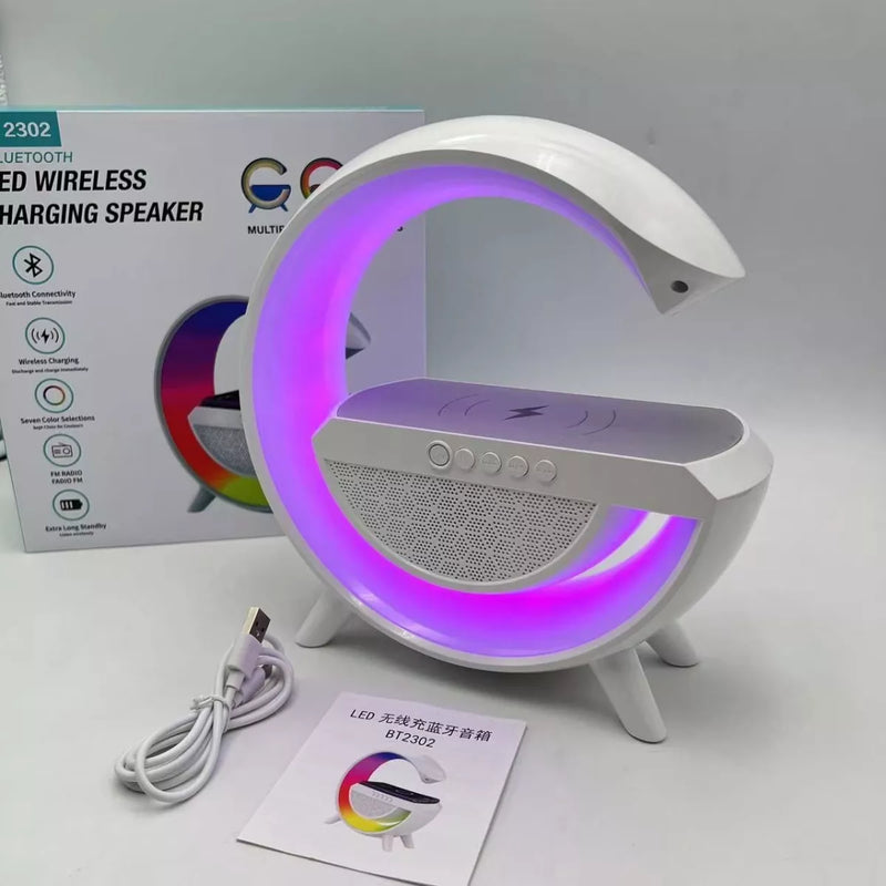 Luminária G com RGB Caixa De Som Ati 2023 Carregador por indução Inteligente [15w]