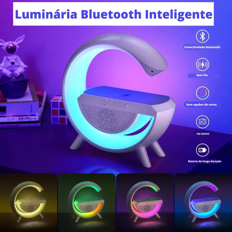 Luminária G com RGB Caixa De Som Ati 2023 Carregador por indução Inteligente [15w]