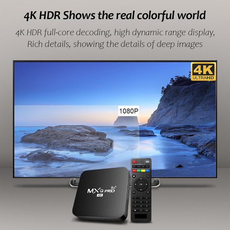 MXQ-PRO 4K HD Android 10.0 Smart TV Box 2.4/5G Dual-WIFI