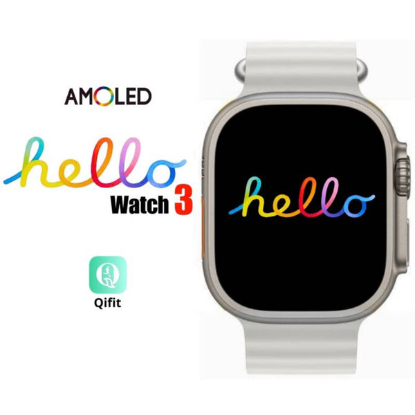 Hello Watch 3 Ultra - Tela AMOLED + 4GB