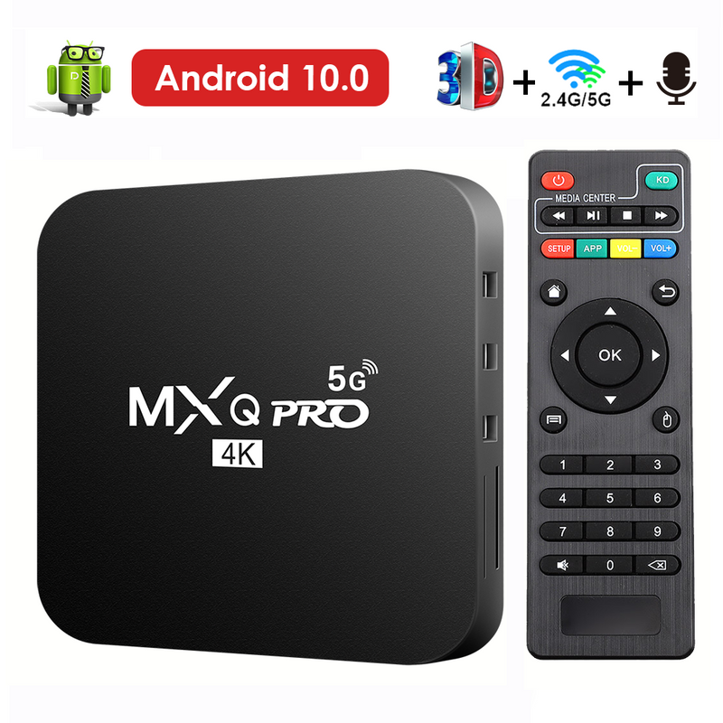 MXQ-PRO 4K HD Android 10.0 Smart TV Box 2.4/5G Dual-WIFI